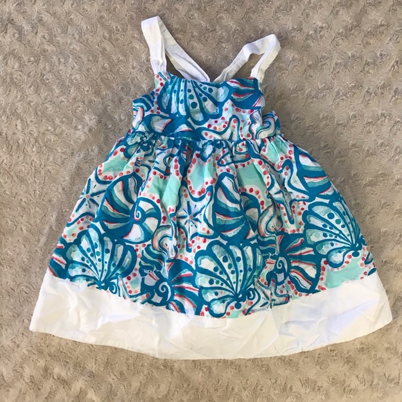 Gymboree Summer Dress Size 12-18 Months Shell Blue - Picture 1 of 6